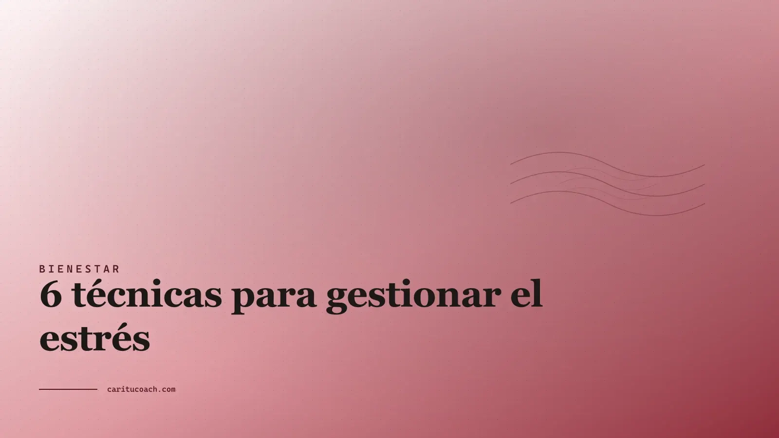 Líneas onduladas que se calman gradualmente, símbolo de la regulación del estrés