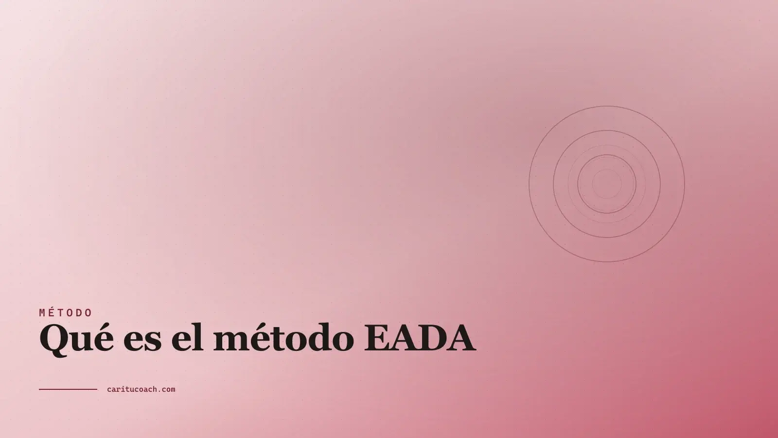 Composición visual con espirales doradas sobre fondo terracota representando las cuatro fases del método EADA
